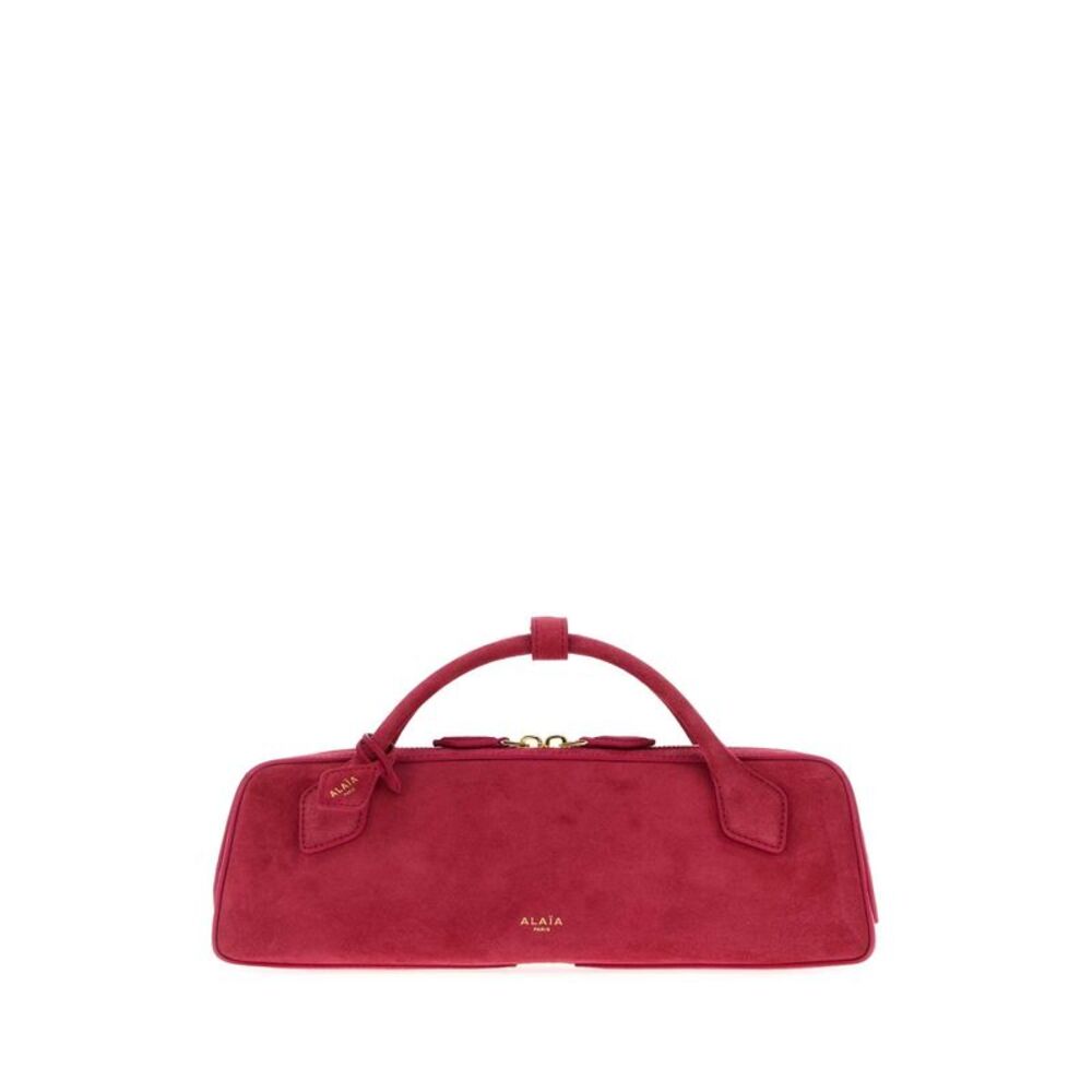 Alaia Women Fuchsia Suede Teckel Handbag